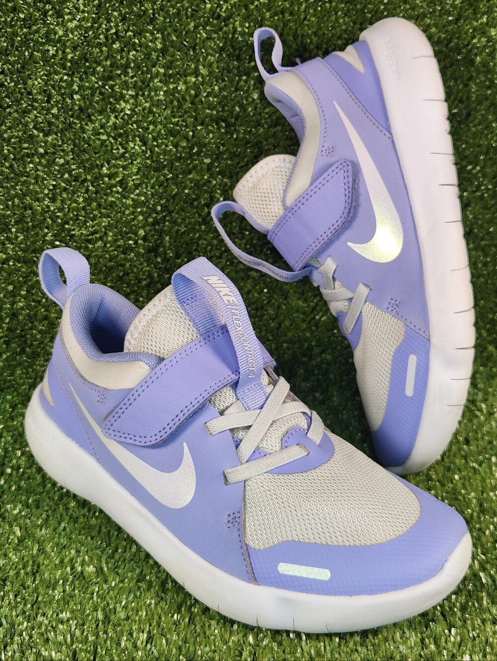 Nike Flex Contact 4 Little Girls Kid Size 2 Y Athletic Running Sneakers Shoes